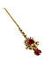 Gold-Toned  Red Maang Tikka-ONESIZE-Gold
