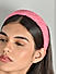 Pink Tweed Puff Hair Bands Women