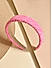 Pink Tweed Puff Hair Bands Women