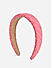 Pink Tweed Puff Hair Bands Women