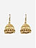 Gold Ethnic Jhumkas Earrings Women