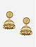 Gold Ethnic Jhumkhas Earrings Women