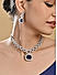 Fida Blue Square AD Party Women Jewellery Set