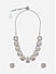 Beige Square AD Party Women Choker Jewellery Set