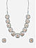 Beige Square AD Party Women Choker Jewellery Set