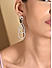 Silver CZ Party Drop Earrings Women