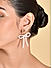 White Korean Bow Drop Earrings Women