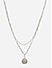 Silver plated layer necklace  women