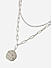 Silver plated layer necklace  women