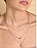 Gold plated layer necklace women