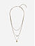 Gold plated layer necklace women