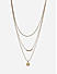 Gold plated layer necklace women