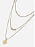 Gold plated layer necklace women