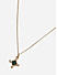 Green charm Gold toned necklace