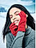 Maroon Touchscreen Enabled Winter Gloves