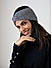 Grey Knit Twisted Headband for Women