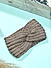 Brown Knit Twisted Headband for Women