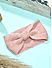 Pink Solid Knitted Bow Detail Headband