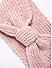 Pink Solid Knitted Bow Detail Headband