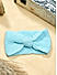 Blue Solid Knitted Bow Detail Headband