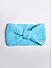 Blue Solid Knitted Bow Detail Headband