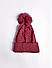 Maroon Solid Knit Bobble Winter Beanie