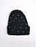 Black Solid knit Pearl Winter Beanie