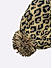 Tiger Printed Solid Bobble Winter Beanie