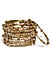 Set Of 12 Stones Metal Beaded Gold Plated Bangles