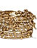 Set Of 12 Stones Metal Beaded Gold Plated Bangles