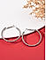 Toniq Stylish Silver Plated Twisted Hoop Earring for Women