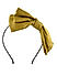 Toniq Yellow Satin Bow Knotted Hair Band For Women