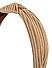 Toniq Beige Ribbed Top Knot Hair Band For Women