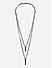 The Bro Code Black Cuboid Bar Charm Cuban Chain Layered Necklace For Men