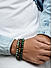 The Bro Code Blue & Brown Multi Beads with Stretchy Elastic adjustable Set of 3 Bracelets for Men