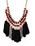 Black Boho Tassel Necklace For Women