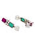 Ruby Emerald Pearls Silver Plated Jewellery Set 