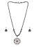 Women Silver-Toned Filigree Necklace and Earring Set