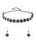 Oxidized Silver-Toned and Black Jewellery Set