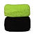 Black and Neon Green Set Of 2 Ponytail Holders