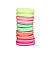 Set of 10 Striped Rubber Bands for Girls