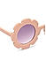 Peach Floral Round Sunglass for Kids