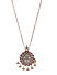 Ghungroo Red Beads Silver Plated Oxidised Floral Pendant Necklace