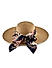 Venice Beach Beautiful Brown Printed Black Scarf Summer Beach Hats For Women