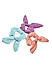 Toniq Kids Set Of 3 Pink,Blue and Purple Bunny Ear Summer Sorbet Rubber bands For Women and Girls