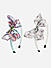 Set of 2 Multicolor Unicorn Floral Bow Hair Band 