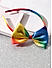 Multicolor Satin Rainbow Bow Hair Band