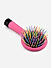 Pink Multicolor Paddle Hair Brush With Mirror