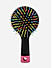 Black Multicolor Paddle Hair Brush With Mirror