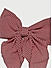 Red White Checked Bow French Barette 